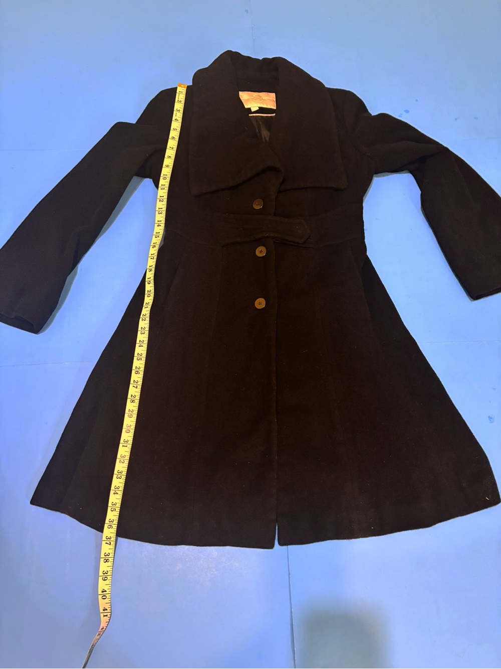 Jessica Simpson Classic Black  A-Line Coat - Picture 7 of 14